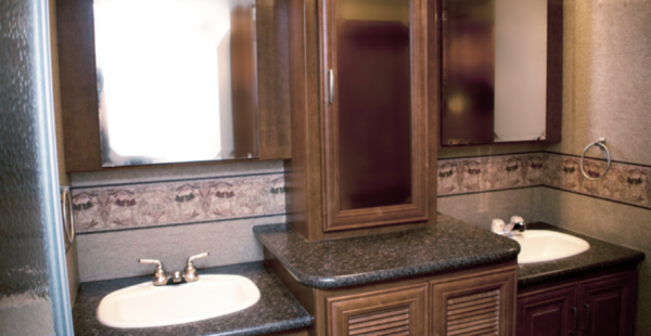 Luxury RV Double Sink Bathroom