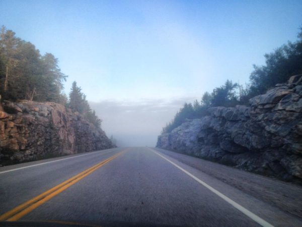 Driving through Northern Ontario Canada