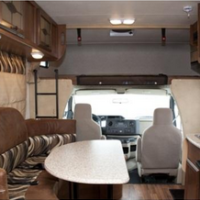 Luxury Compact RV Interior Dining Area