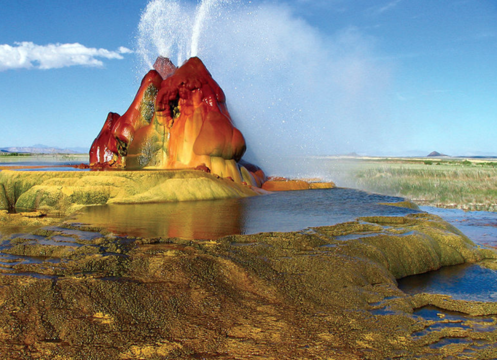 Fly Geyser in Yellowstone National Park