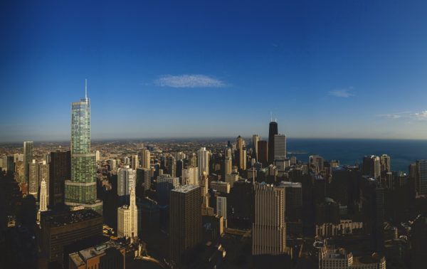 Chicago skyline from the SkyDeck